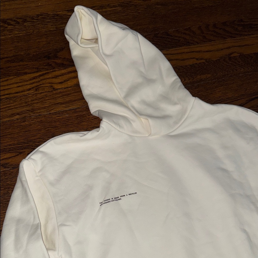 🥛Pangaia 365 Mid-weight Off-White Unisex Hoodie Sweatshirt, Size Medium - Picture 11 of 16